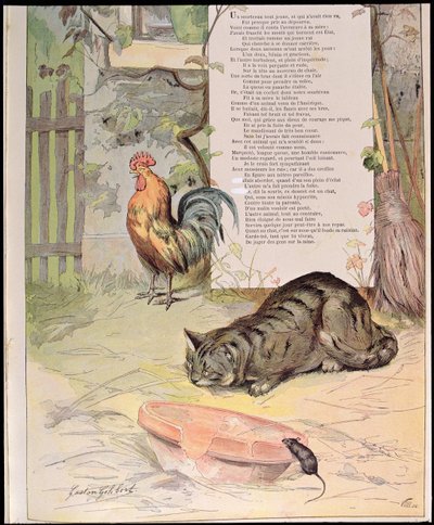 The Young Cockerel, the Cat and the Young Mouse, from 